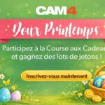 CAM4 免費代幣大抽獎|春季贏走 3,000 代幣 Course aux cadeaux de printemps🌷Gagnez 3 000 jetons ! 🪙